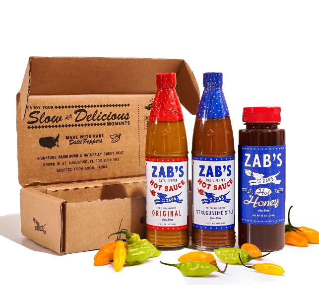 Zab's Hot Sauce Gift Set with Datil Peppers for Flavor Lovers