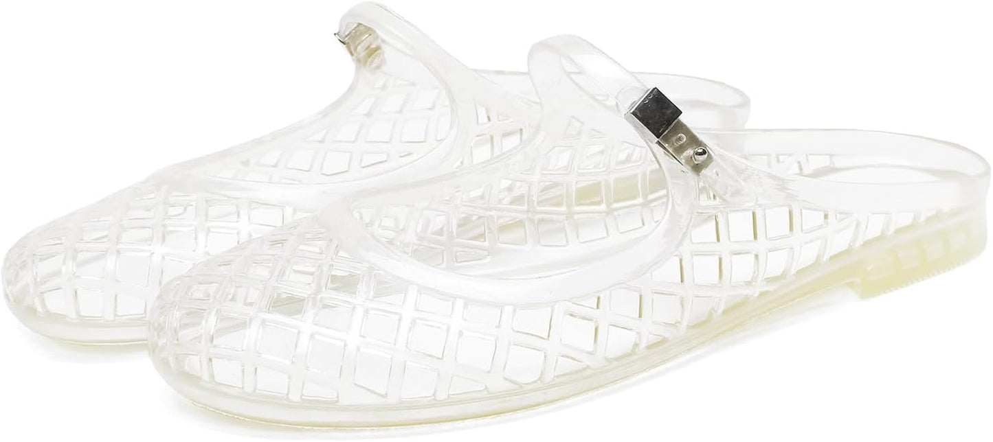 Clear Jelly Slide Sandals for Women - Comfortable Beach Footwear