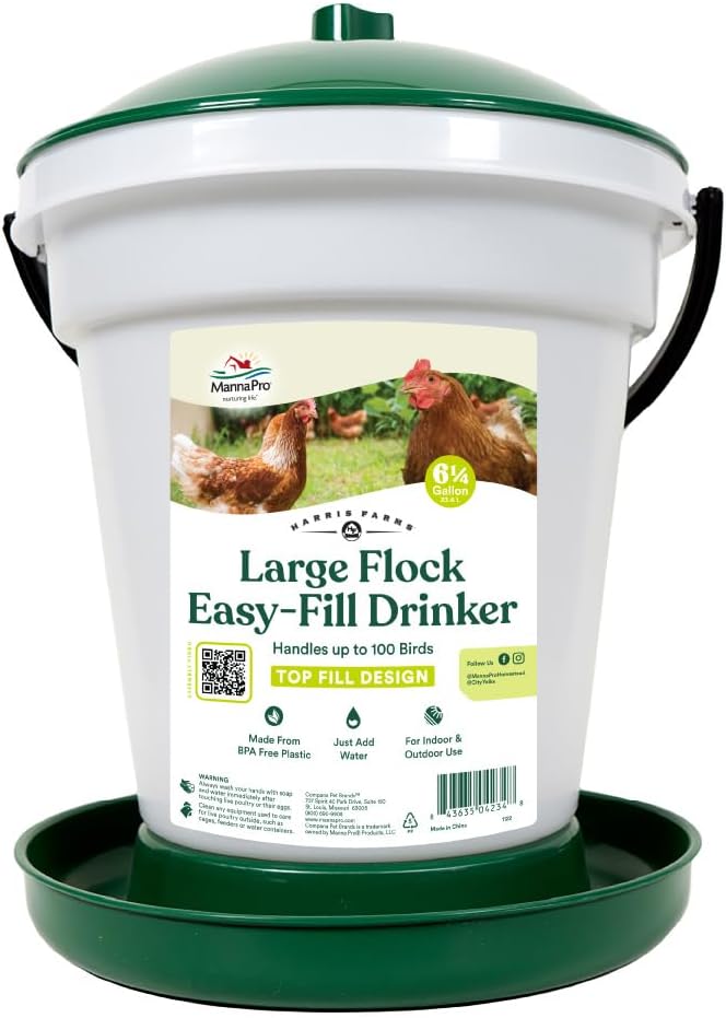 BPA-Free Top Fill Poultry Drinker 6.25 Gallon