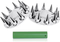 Chrome ABS Plastic Front Hub Caps for Semi Trucks - Spiked Style