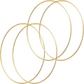 24 in Metal Floral Hoop Rings 4pcs Gold for Macrame & Wreaths - Large