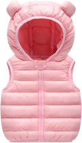 Baby Hooded Puffer Vest with Bear Ears - Lightweight Warm Vest