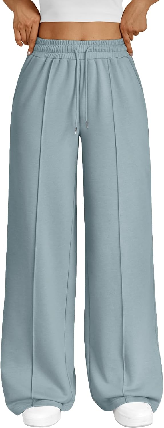 Trendy Queen Womens Wide Leg Sweatpants for Casual Comfort