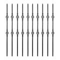 Iron Balusters for Staircase Interior - 1/2ft Square Satin Black (Box