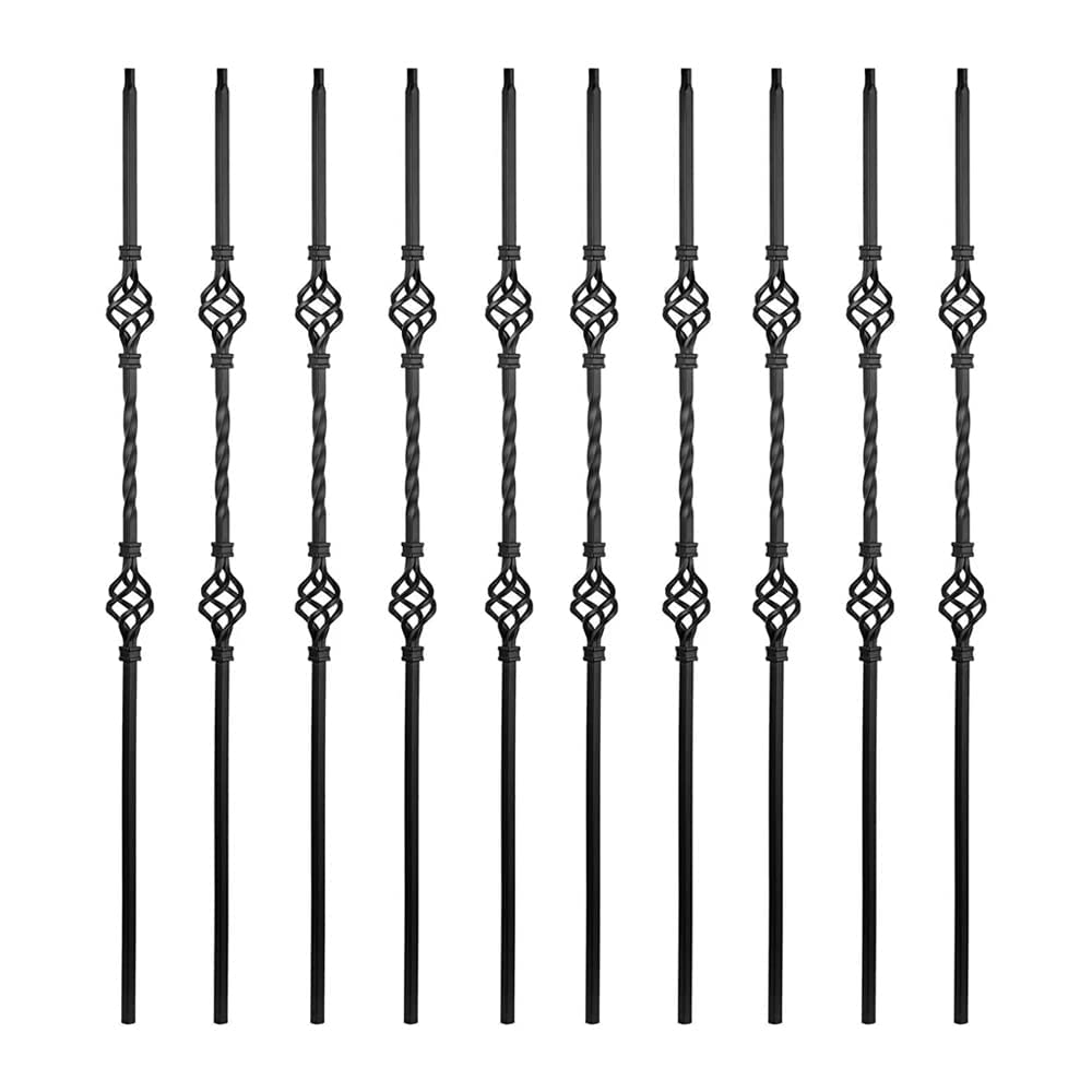 Iron Balusters for Staircase Interior - Hollow Double Basket Design