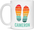 Cameron Retro Vintage Flip Flops White Mug