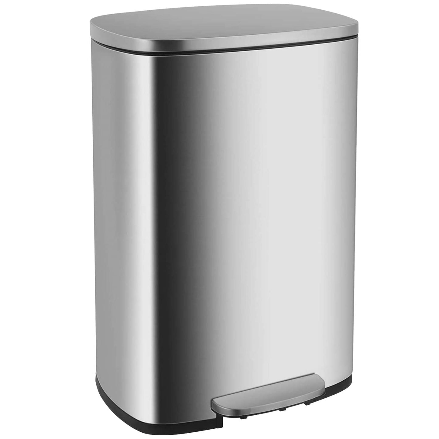 13 Gallon Kitchen Trash Can with Lid - Fingerprint-Proof Design