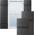 Board-n-Batten Vinyl Shutters 14in x 51in - Durable Exterior Pair