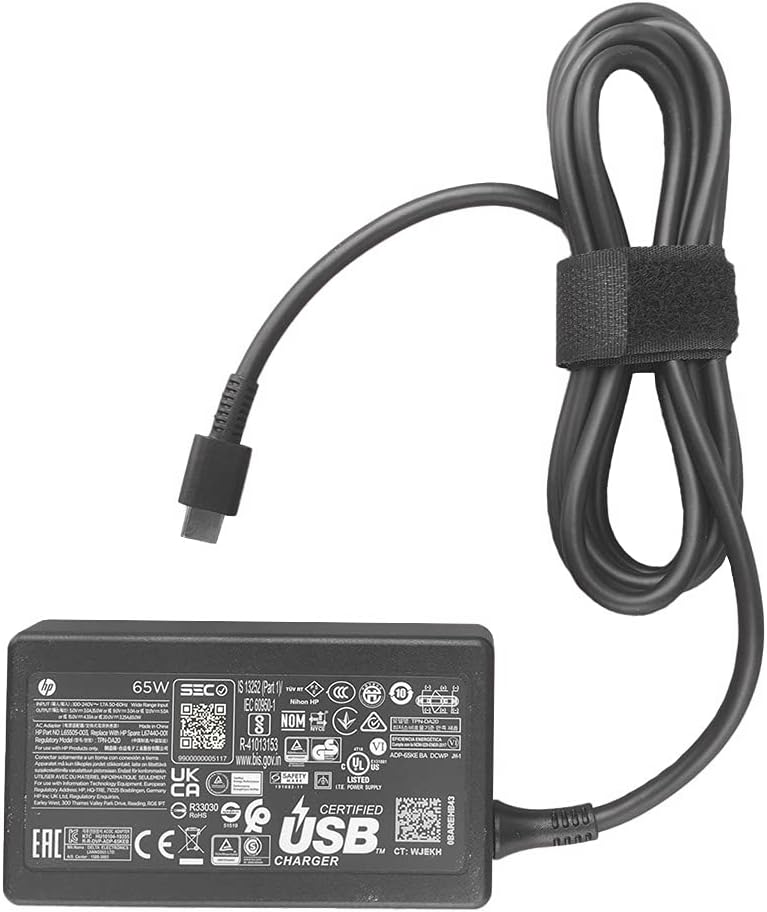 HP 65W USB Type-C Power Adapter for Laptops - Fast & Reliable