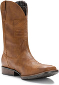 IUV Cowboy Boots For Men Wide Western Boot Retro American Flag