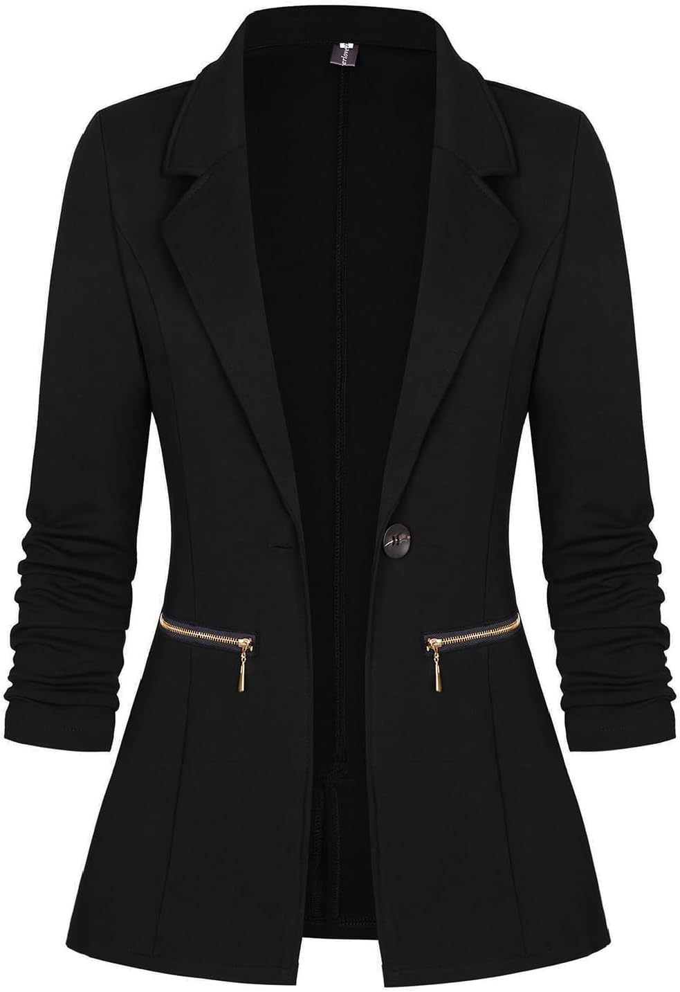 Genhoo Women's Long Sleeve Blazer Open Front Cardigan Jacket