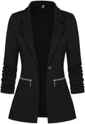 Women's Long Sleeve Blazer Open Front Cardigan Jacket S-3XL - Stretch