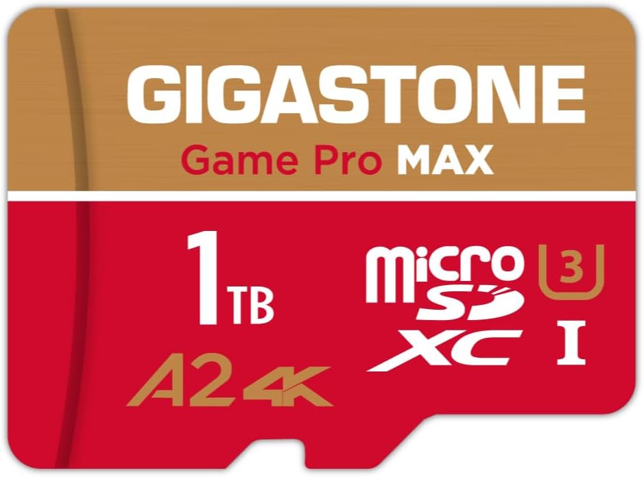 5-Yr Data Recov. Included! Gigastone 1TB MicroSD for Nintendo-Switch, GoPro, 4K, Action Cam