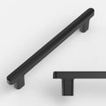Amerdeco 10 Pack Matte Black Cabinet Pulls 6.3 in Hole Center - Modern