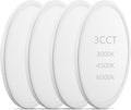LED Flush Mount Ceiling Lights 12in 3200LM Dimmable - Slim 4-Pack