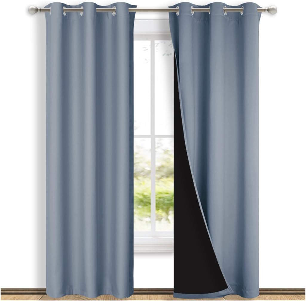NICETOWN Full Shade Curtain Panels for Energy Efficiency Living Room