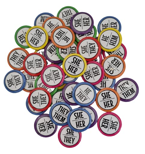 Pride and Pronouns Customisable Gender Pronouns Pins Pack