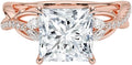 1-3 CT Moissanite Engagement Ring Princess Cut - Twisted Vine