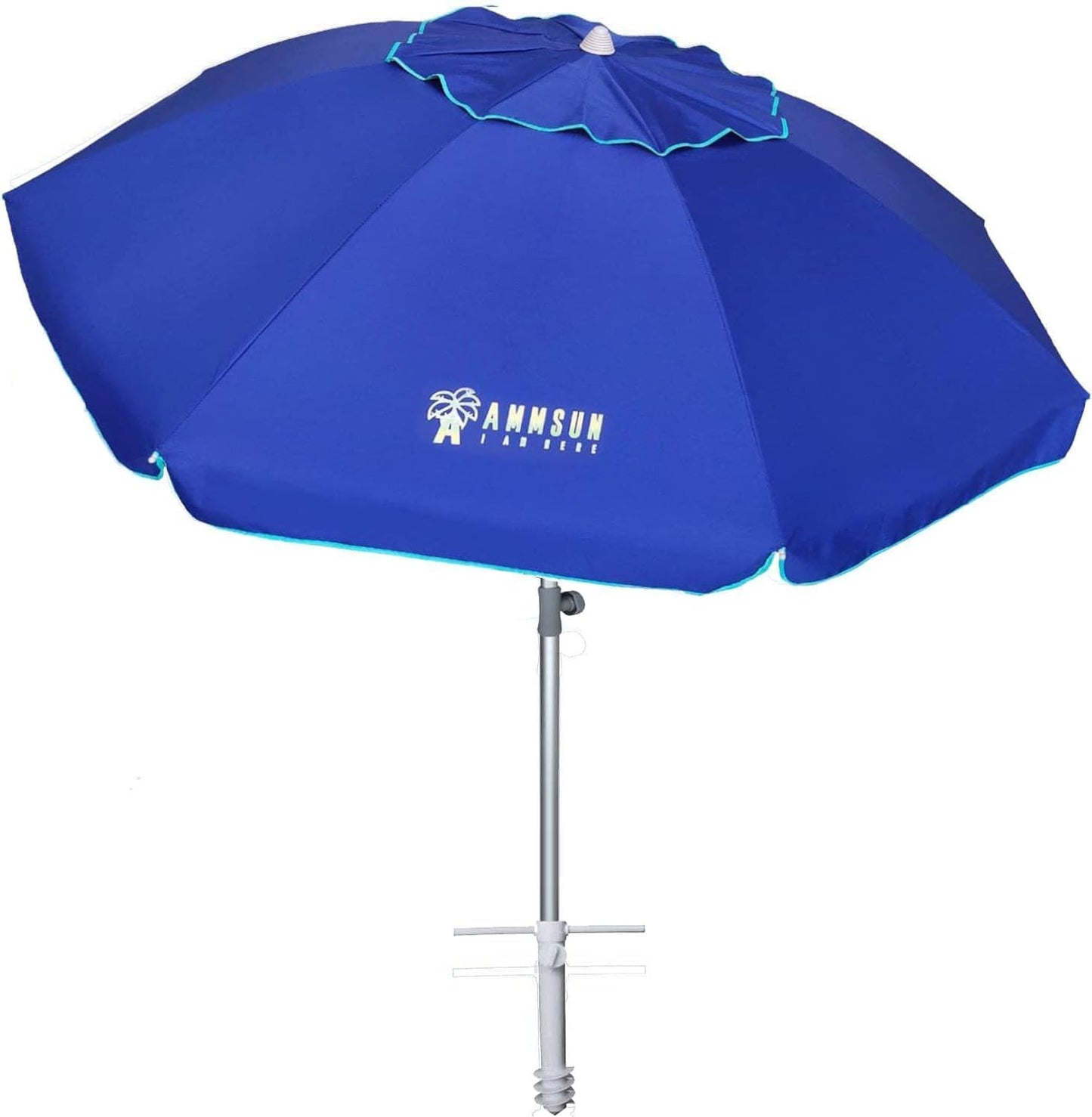7ft Heavy Duty Beach Umbrella with Sand Anchor & UV Protection