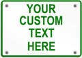 Aluminum Weatherproof Metal Sign 24x18 in - Custom Direction Sign