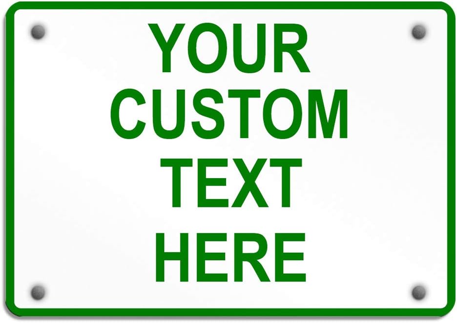 Aluminum Weatherproof Metal Sign Custom Personalized Text Here