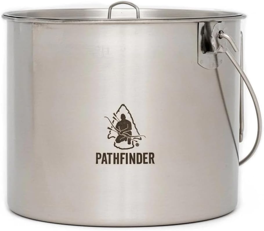 Stainless Steel Bush Pot and Lid Set for Outdoor Cooking
