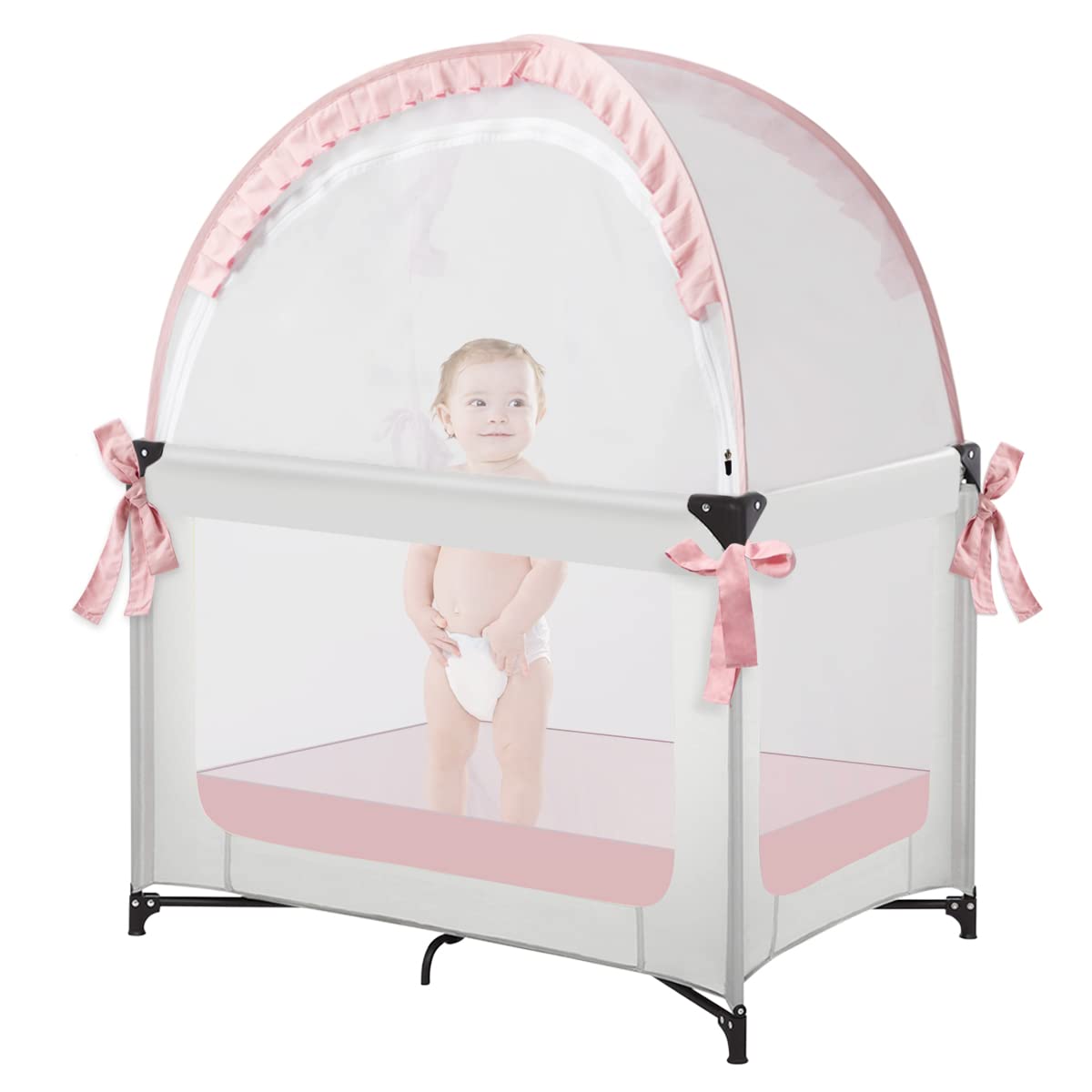 Mini Crib Tent for Safe Sleep and Baby Protection in Crib
