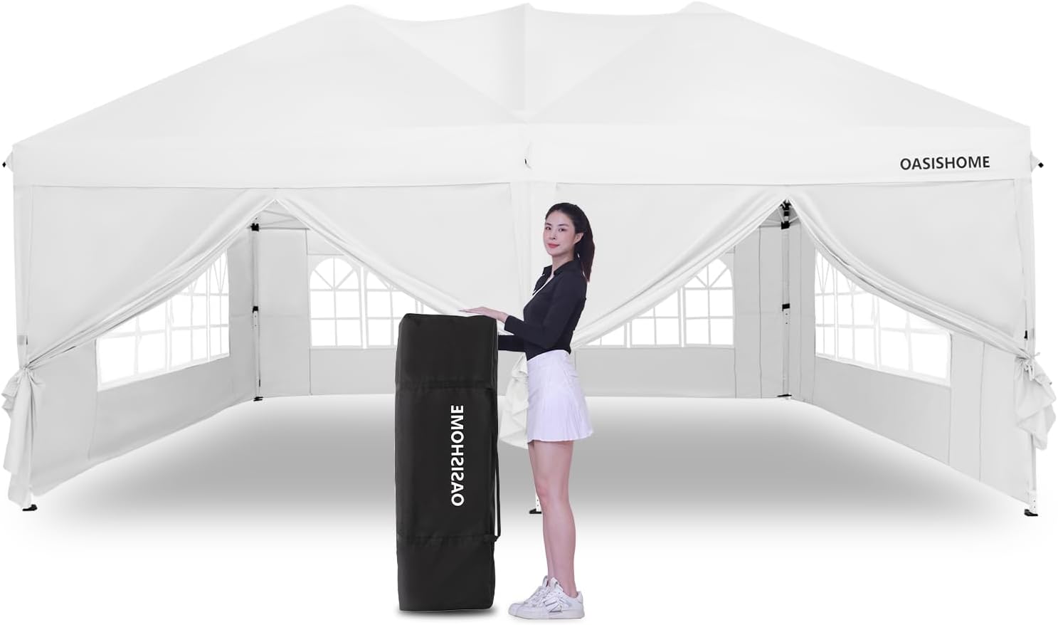 OASISHOME 10ftx20ft Pop-up Gazebo Canopy Tent for Events