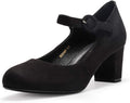 Women's Candy Dress Mary Jane Pumps - Comfortable Low Block Heel