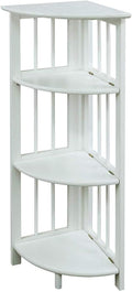 Casual Home 4-Shelves Corner Folding Bookcase - Space-Saving Solid