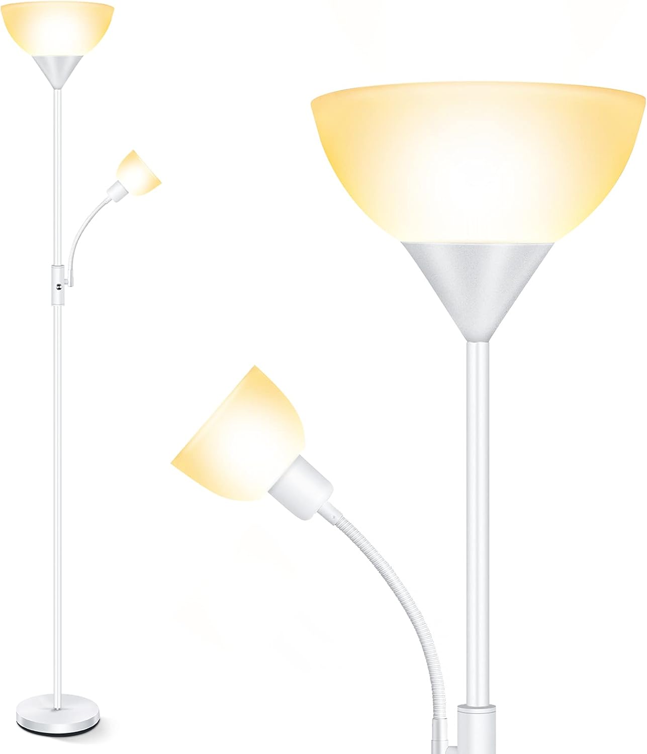 Eco-Friendly 71 Inch Floor Lamp with Adjustable Reading Light