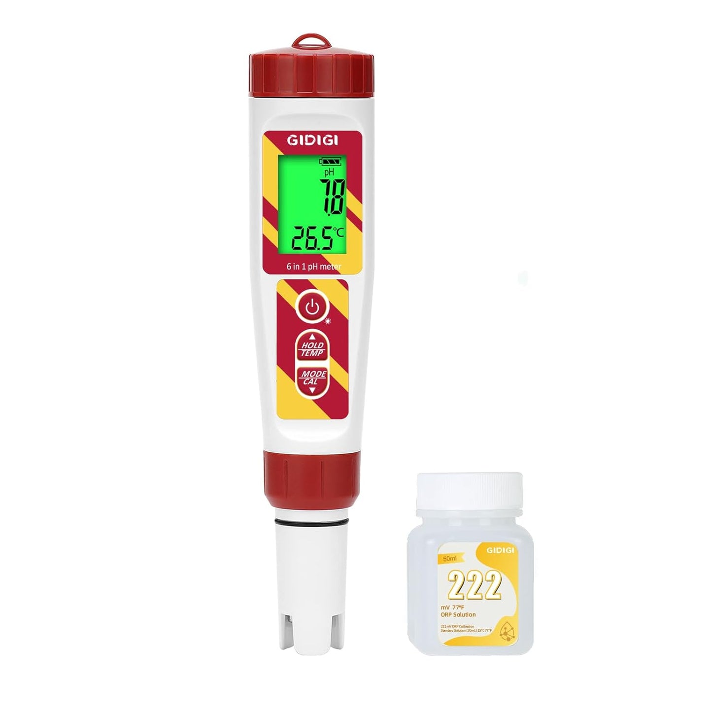 GIDIGI Digital pH Meter for Pool, Hydroponics, and Water Testing