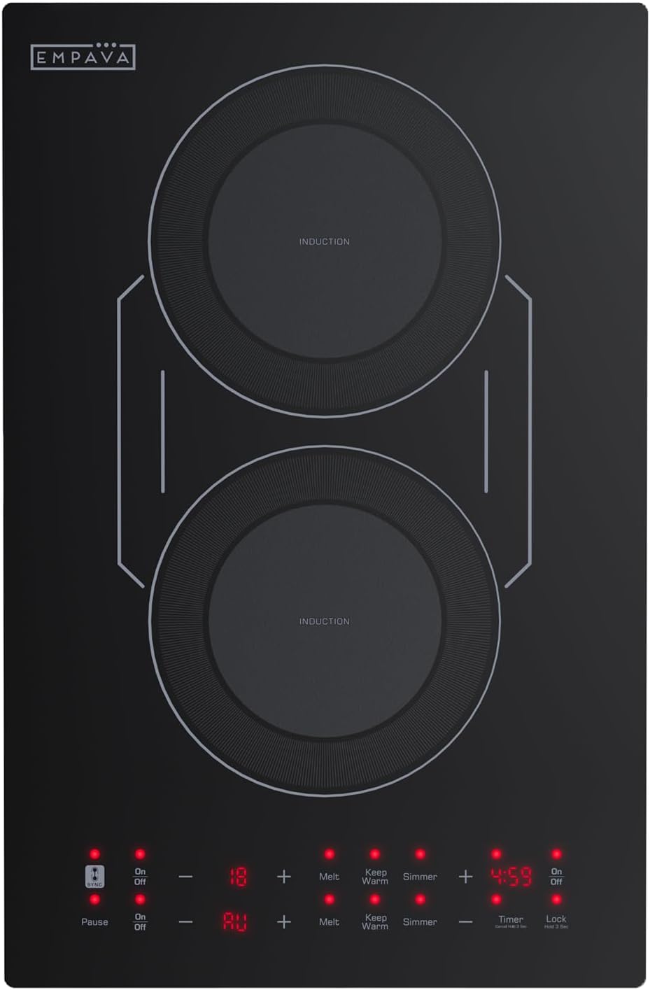 Empava Double Induction Cooktop with Bridge-SYNC Technology