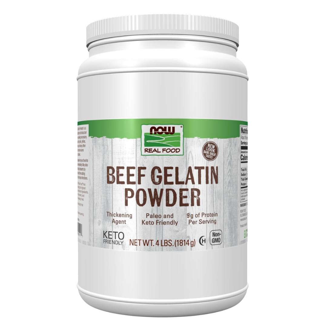 NOW Real Food Beef Gelatin Powder - Natural Thickening Agent