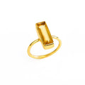 Gemstone Bar Ring Geometric Rectangle Stacking Birthstone Ring