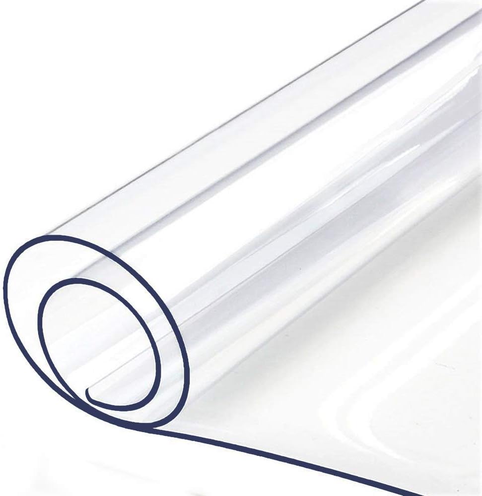36 X 60 Inch Clear Plastic Tablecloth Protector for Dining Tables