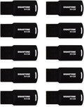 GIGASTONE V70 64GB USB 2.0 10-Pack Flash Drives - Capless, Pocketable