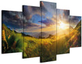 Acoustic Canvas Wall Art Nature Mountains 40x20 in - Sound Damping