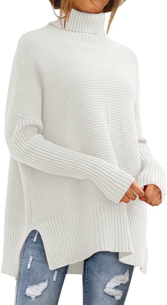 Trendy Women's Turtleneck Oversized Sweaters for Fall Fashion