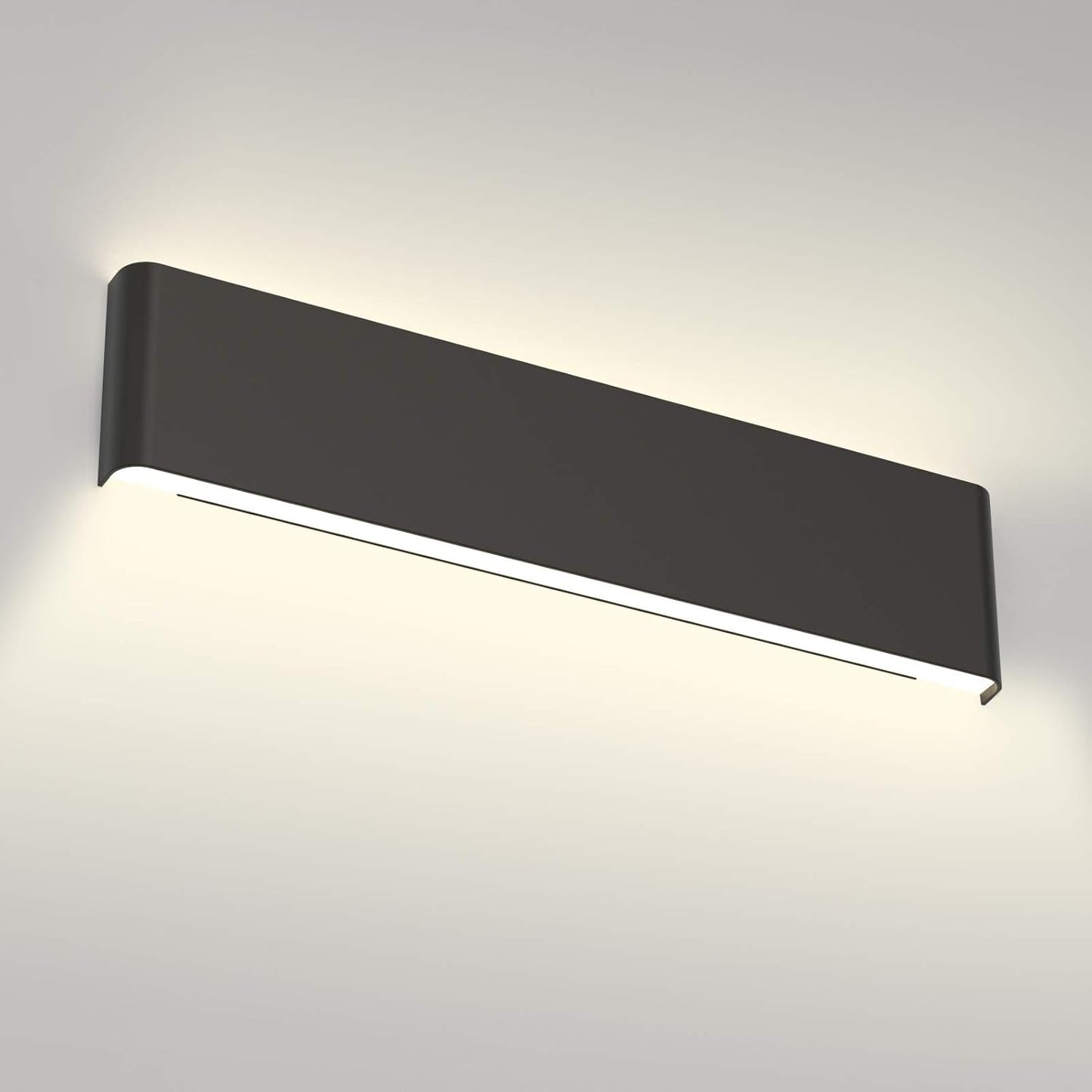 Aipsun 24in LED Matte Black Modern Vanity Light for Bathrooms