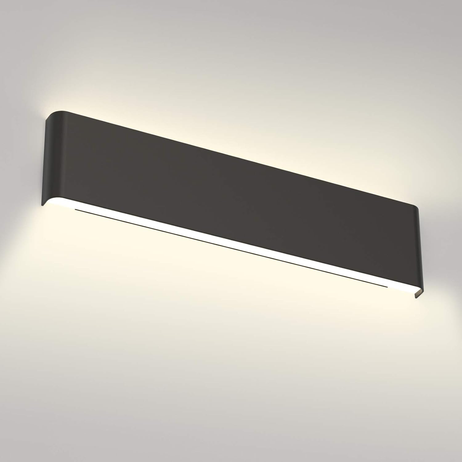 Aipsun 24in LED Matte Black Modern Vanity Light for Bathrooms