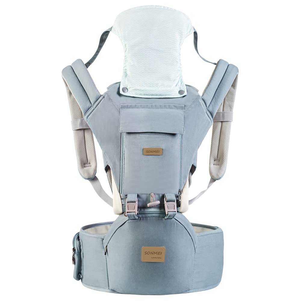 Ergonomic Baby Carrier with Hip Seat for Newborns and Toddlers