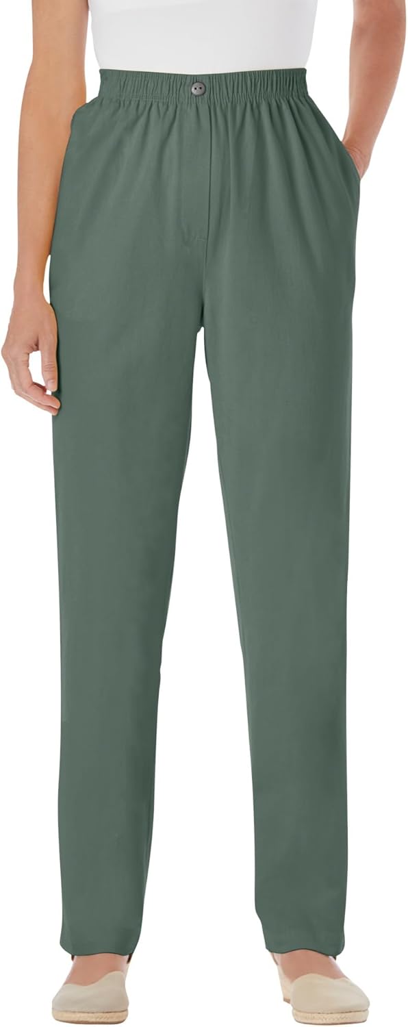 Plus Size 7-Day Straight-Leg Elastic-Waist Denim Jean Review