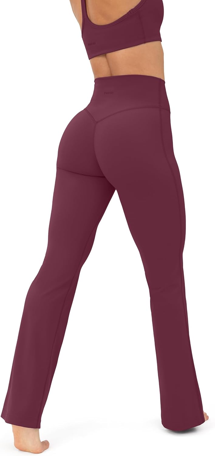 PAVOI ACTIVE High Waisted Flare Leggings for Women - Soft Fit