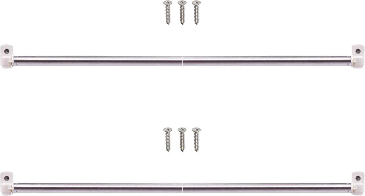 Adjustable Swivel Sash Rod for Versatile Window Curtain Hanging - White