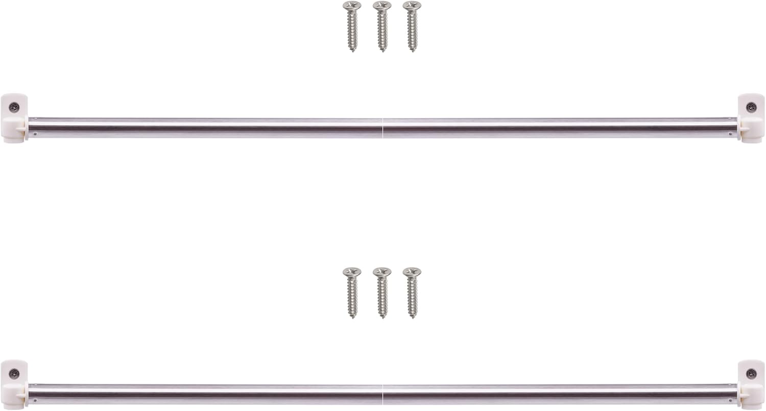 Adjustable Swivel Sash Rod for Versatile Window Curtain Hanging - White