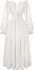 Scarlet Darkness Renaissance Off Shoulder Smocked Waist Maxi Dress nod