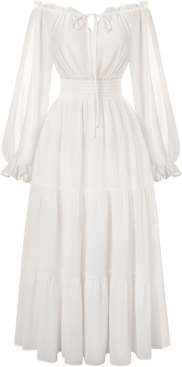 Scarlet Darkness Women Renaissance Off Shoulder Maxi Dress Review