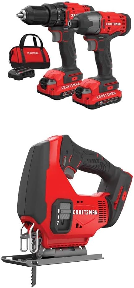 CRAFTSMAN Cordless Drill Combo Kit with Jig Saw for Versatile Tasks