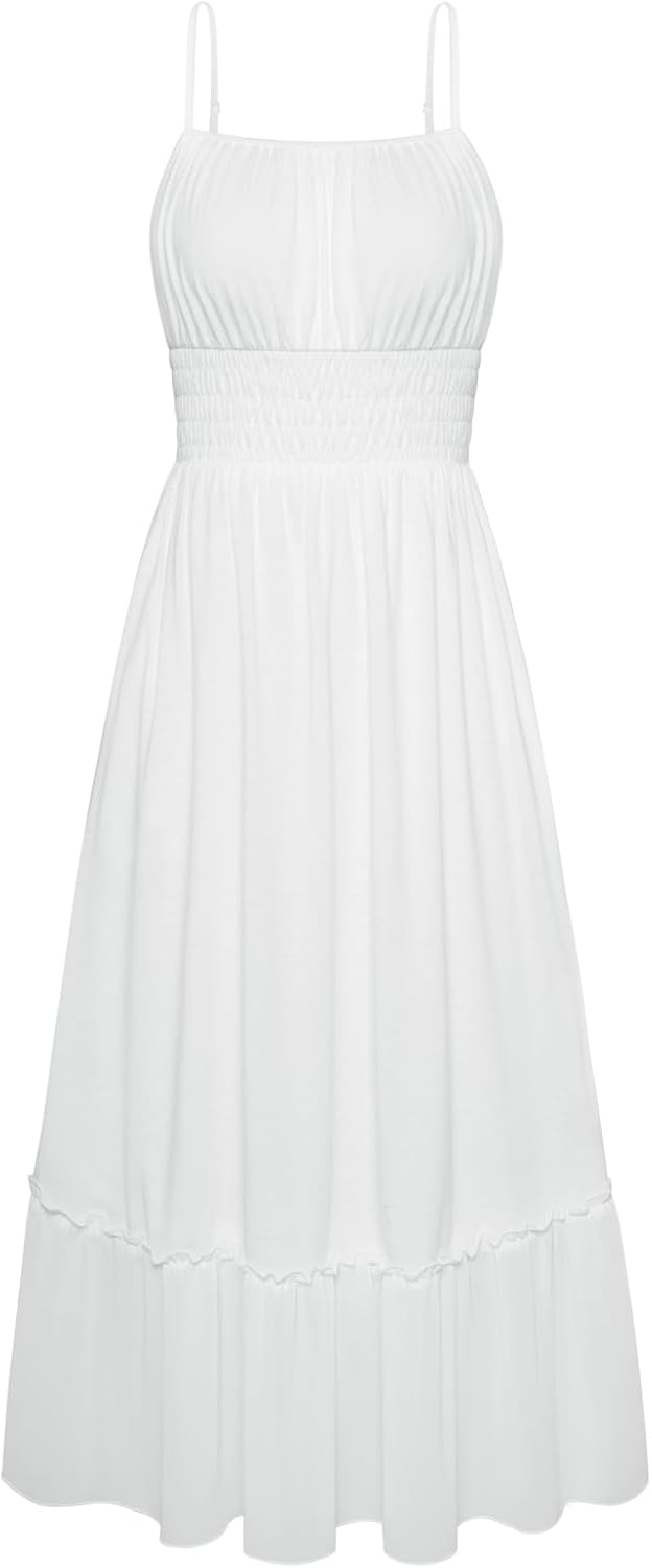 GRACE KARIN Womens Summer Maxi Dress with Pockets and Ruffles
